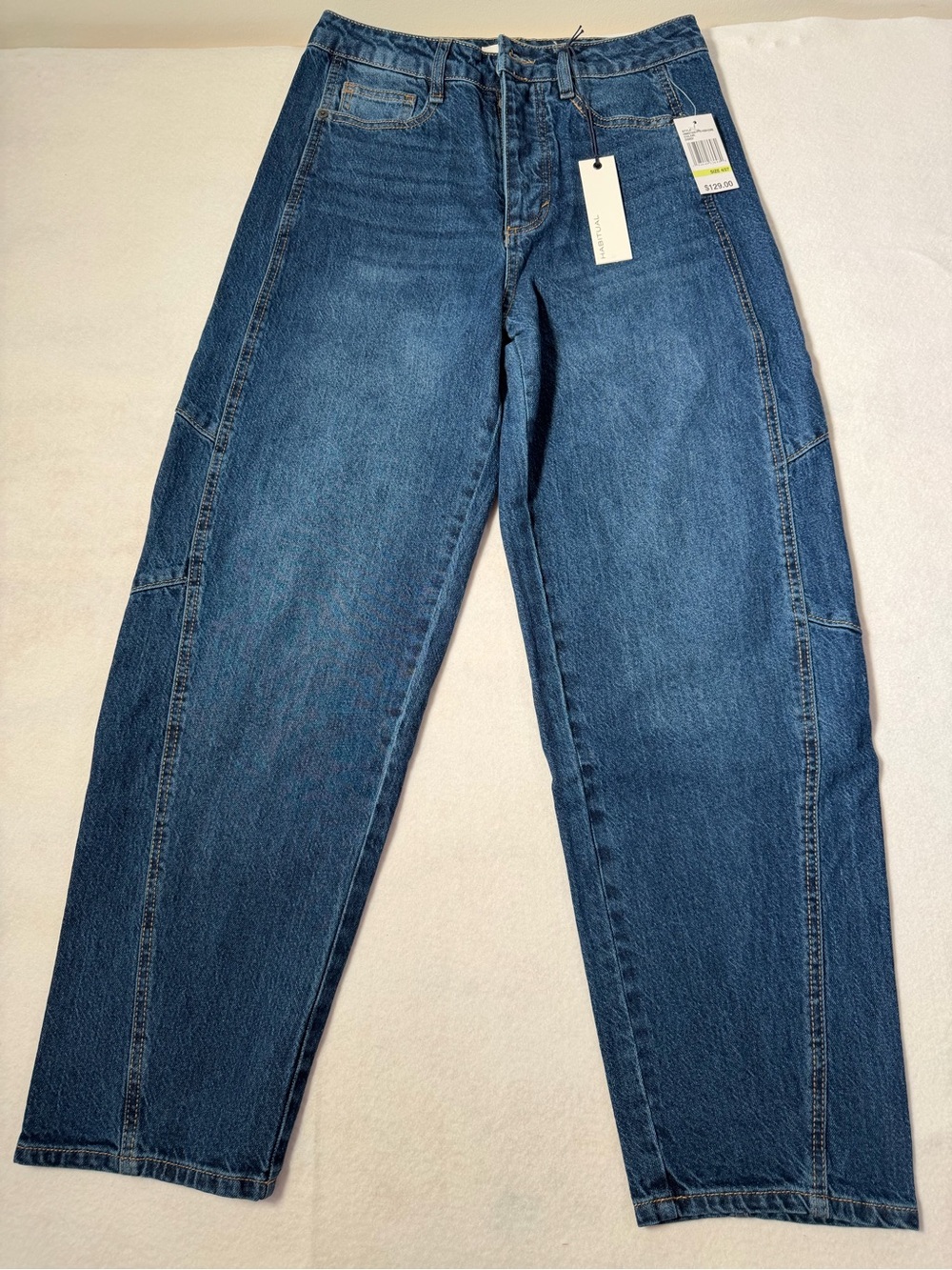 Habitual Medium Blue Denim Jeans with Contrast Stitching